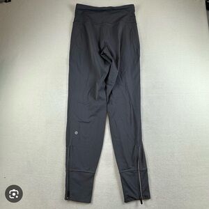 Lululemon Pants Womens 4 Gray FRESH TRACKS Tech Fleece Pull On Ankle Zip